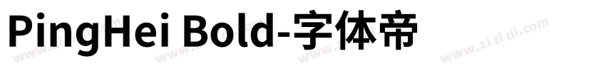 PingHei Bold字体转换
